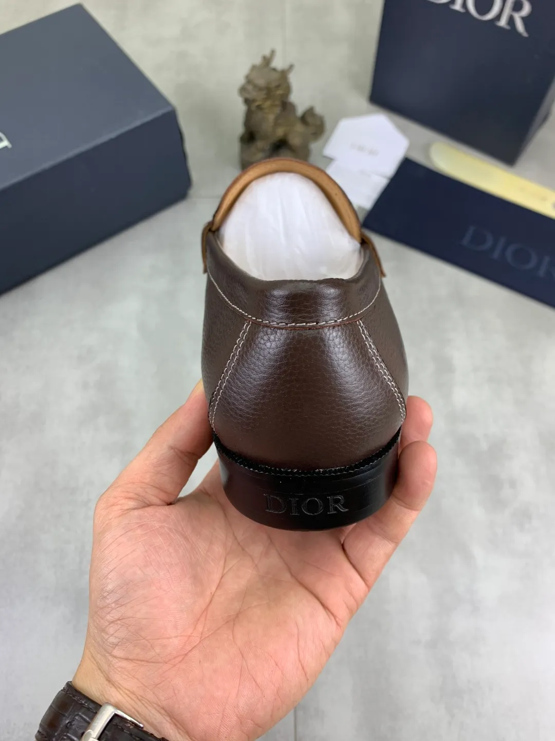 Men's men's shoes 💰P560 new style 💰high version 💎💎💎Dior original version! Top Italian purchasing agent! Men's business casual leather shoes, original imported pebbled calfskin upper, ultimate texture, gentlemanly style, imported water-dyed cowhide inside, top-quality original Italian rubber outsole, first-class workmanship, top quality! Size: 39-44 (45 customized) 3️⃣ colors available